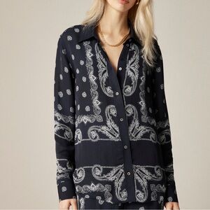 J. Crew Jules Classic Fit Shirt in Bandana Print